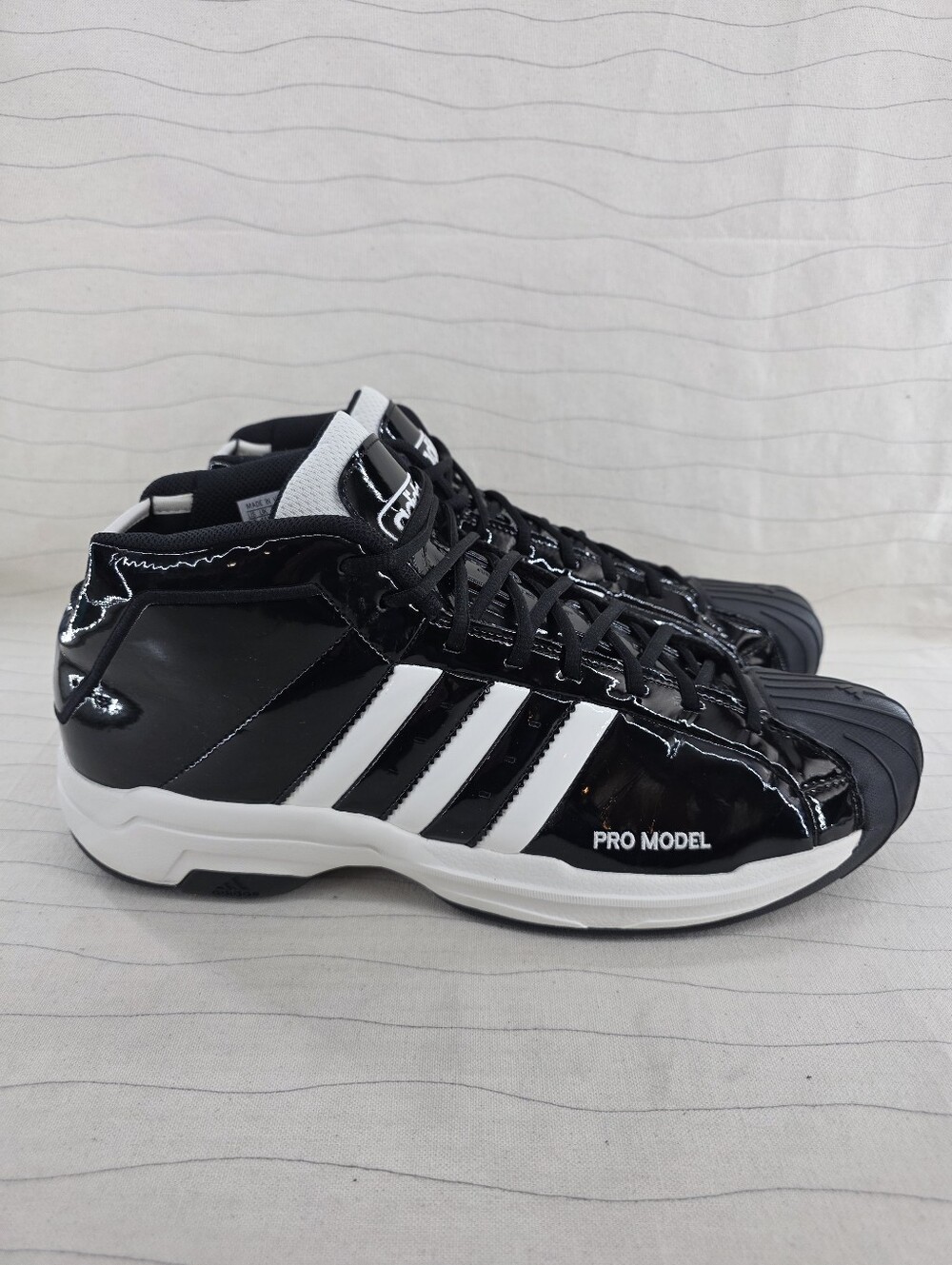 Adidas Mens Pro Model 2G Mid Black White Basketball Sneakers Shoes IF4306 Sz 15